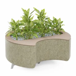 Ripple Modular Crescent Bench with Planter