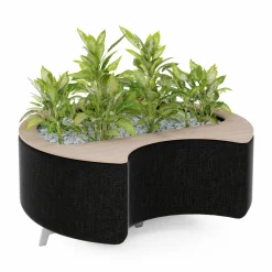 Ripple Modular Crescent Bench with Planter