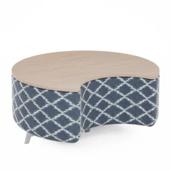 Ripple Modular Crescent Bench with Table Top