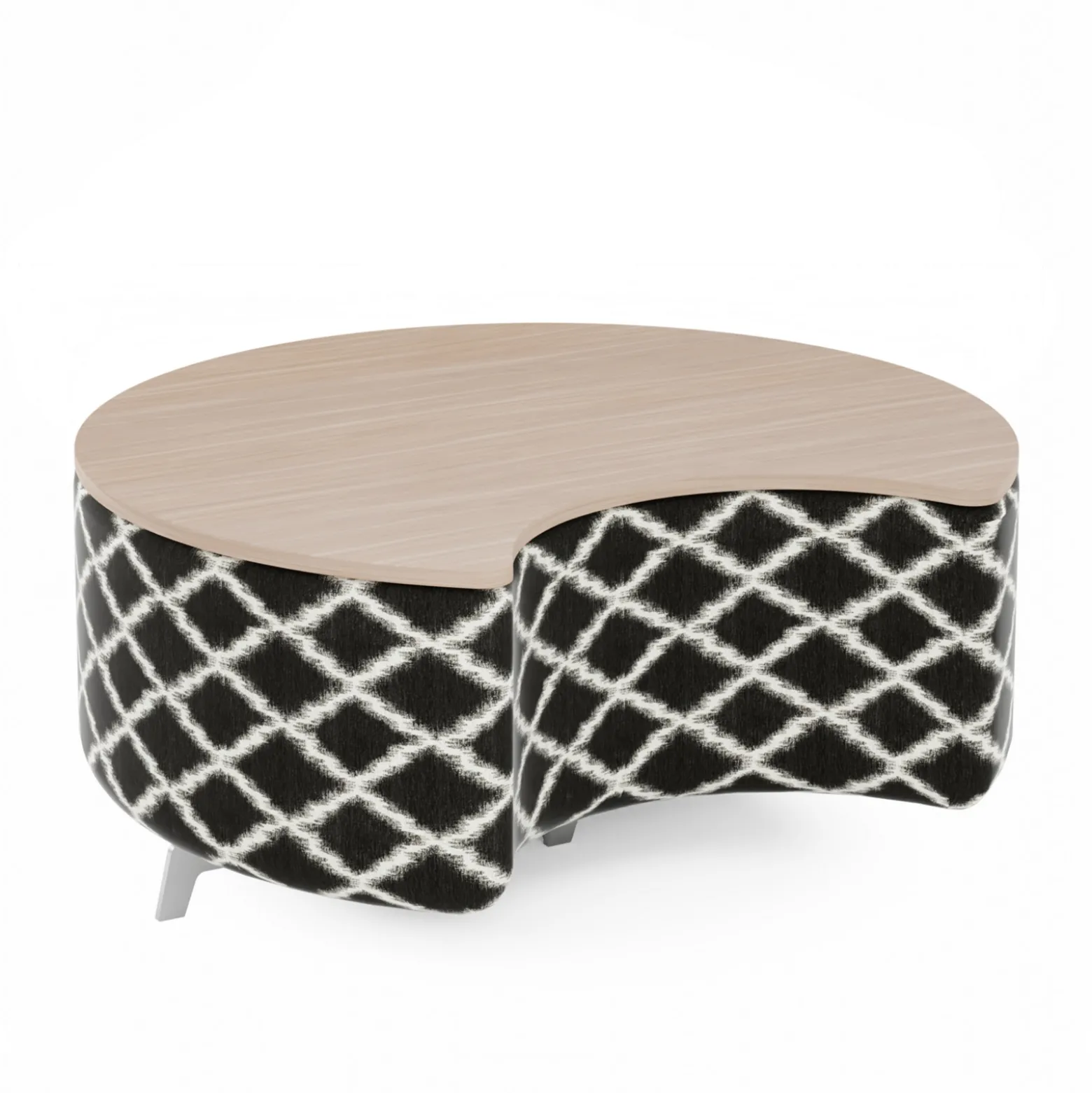 Ripple Modular Crescent Bench with Table Top