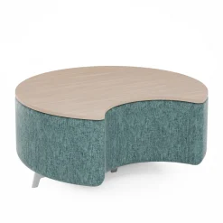 Ripple Modular Crescent Bench with Table Top