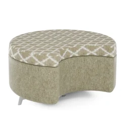 Ripple Modular Crescent Bench with Upholstered Top