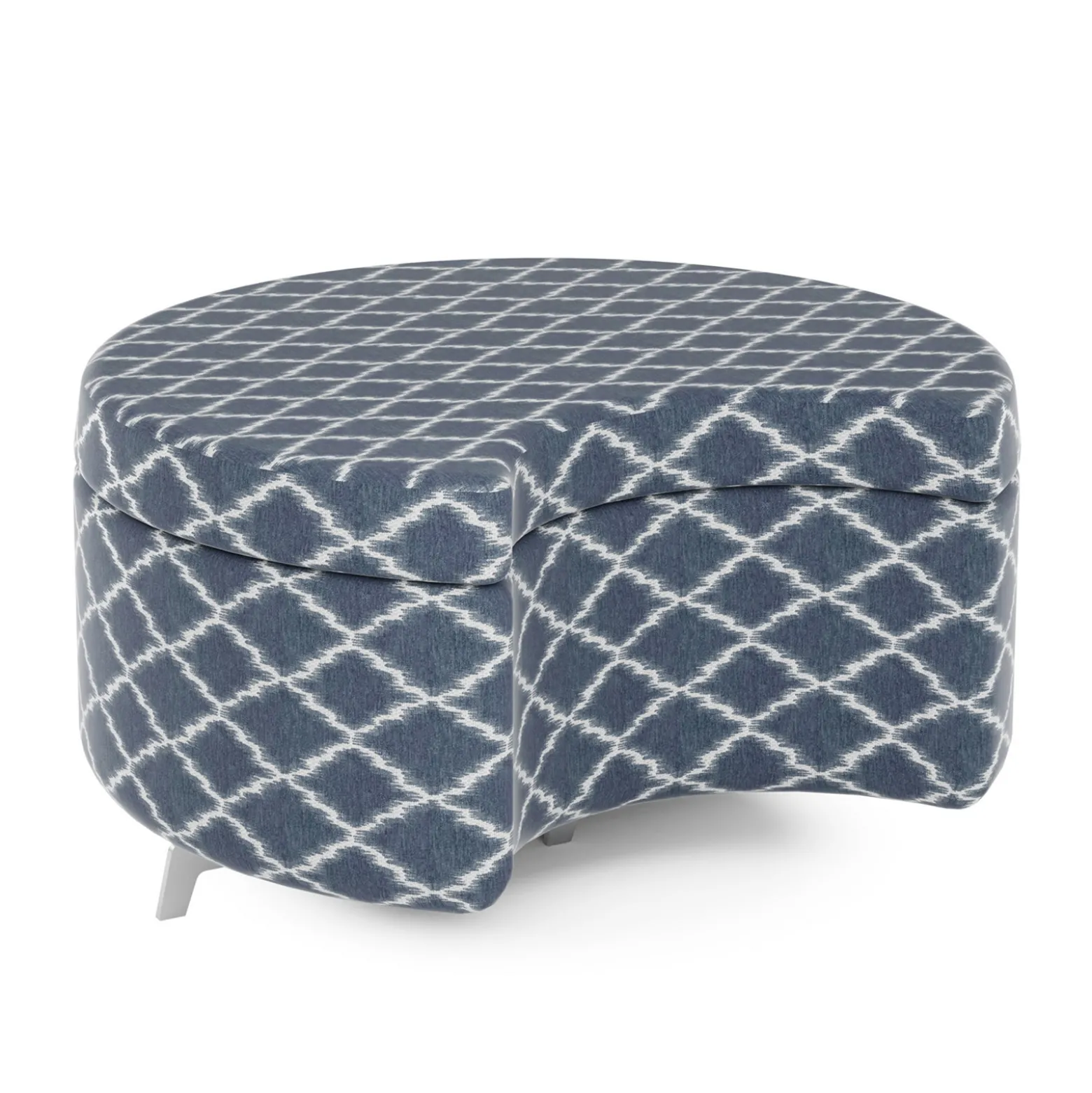 Ripple Modular Crescent Bench with Upholstered Top