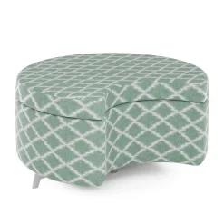 Ripple Modular Crescent Bench with Upholstered Top