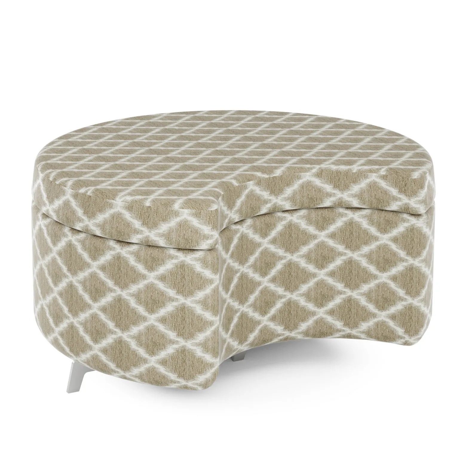 Ripple Modular Crescent Bench with Upholstered Top