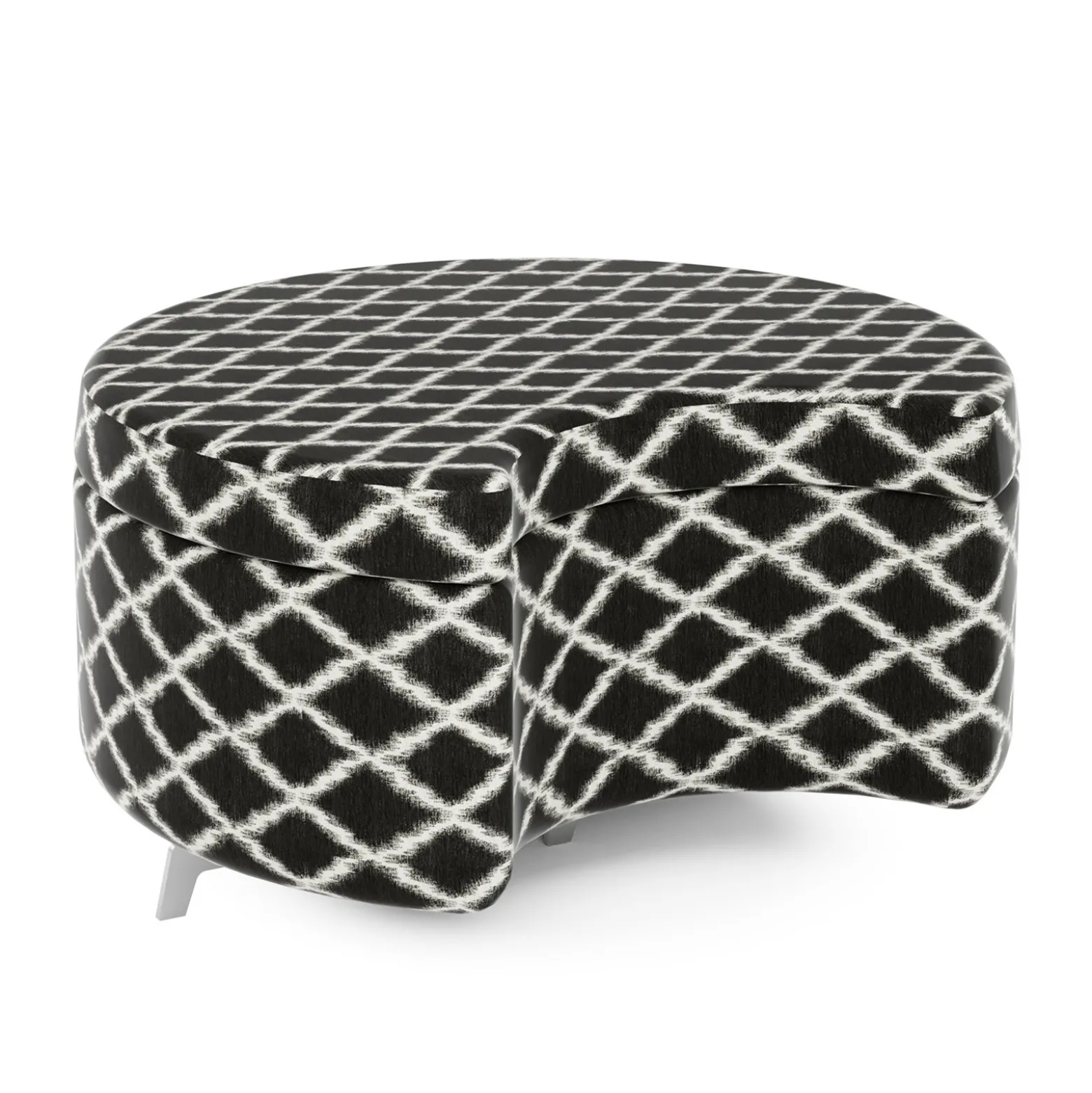 Ripple Modular Crescent Bench with Upholstered Top