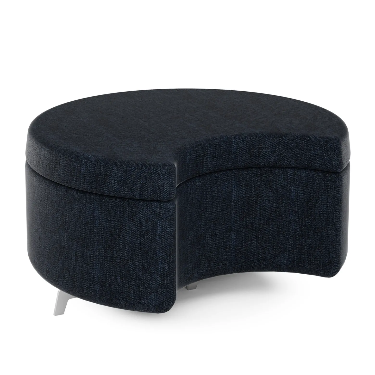 Ripple Modular Crescent Bench with Upholstered Top