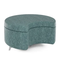 Ripple Modular Crescent Bench with Upholstered Top