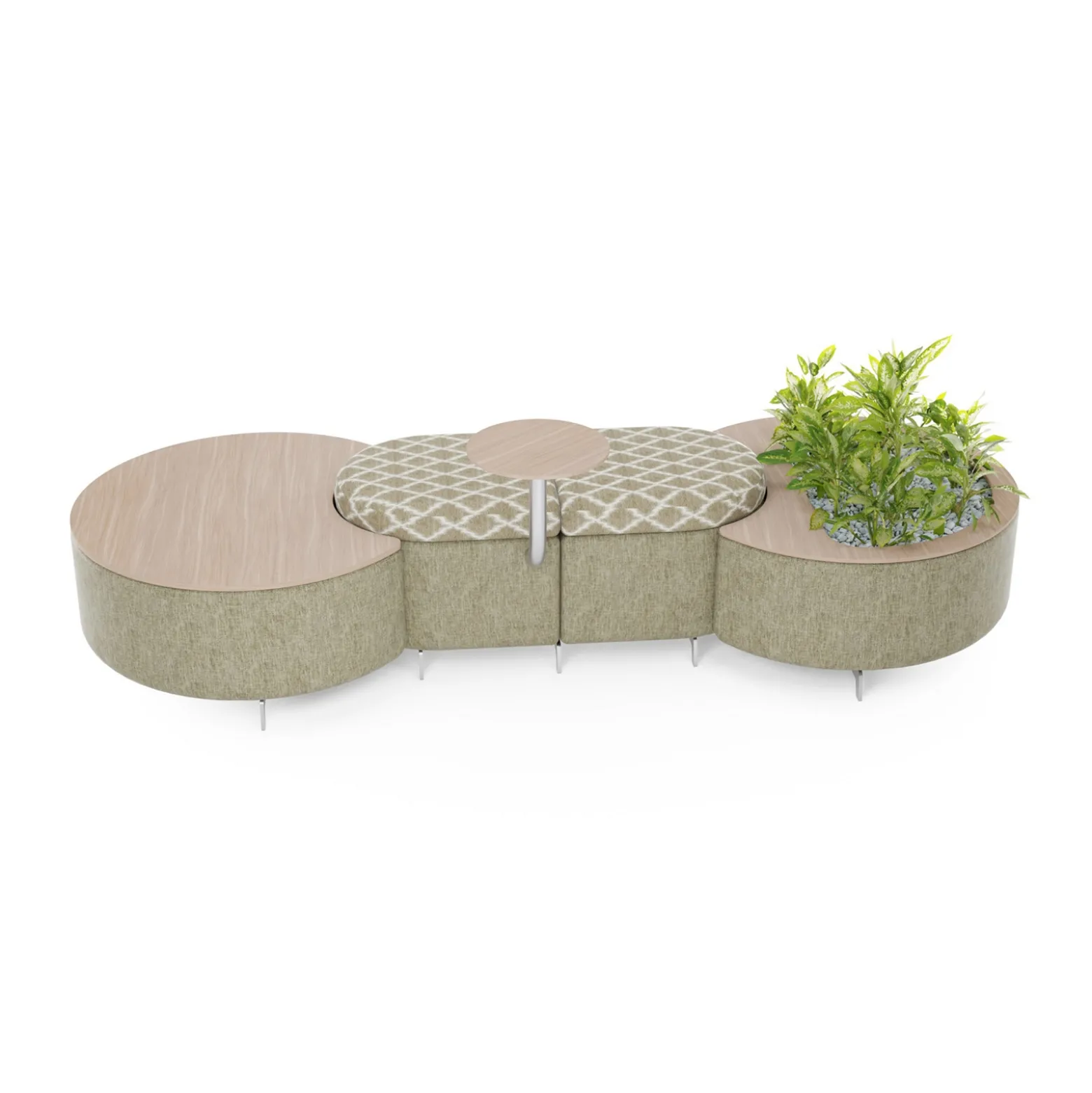 Ripple Modular Dog Bone with Planter