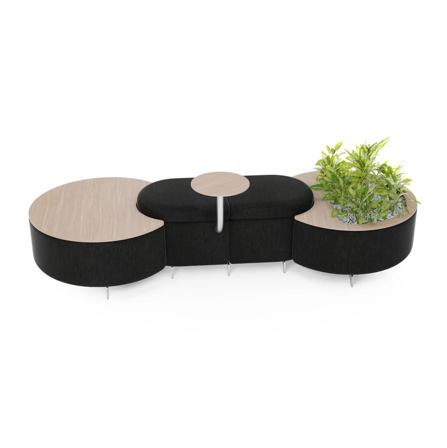 Ripple Modular Dog Bone with Planter