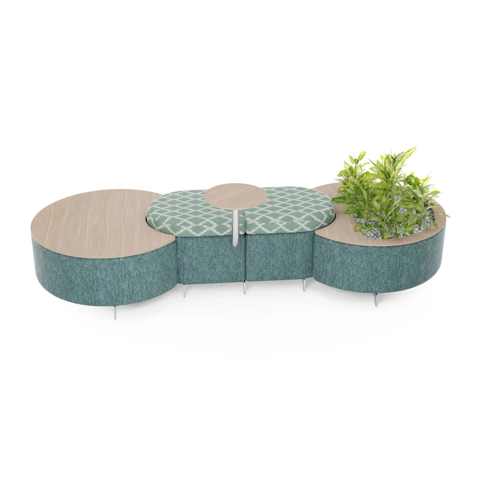 Ripple Modular Dog Bone with Planter
