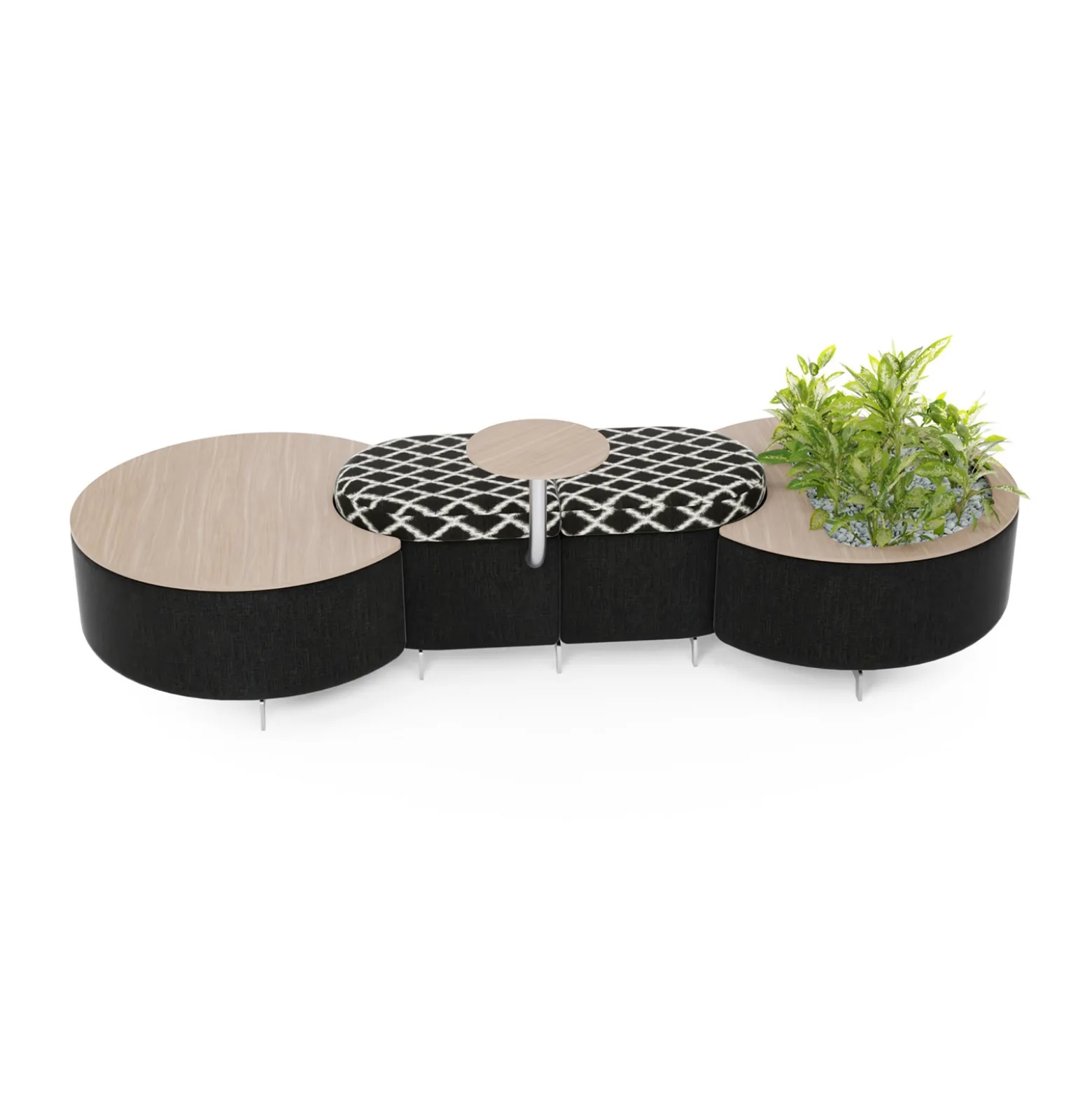 Ripple Modular Dog Bone with Planter