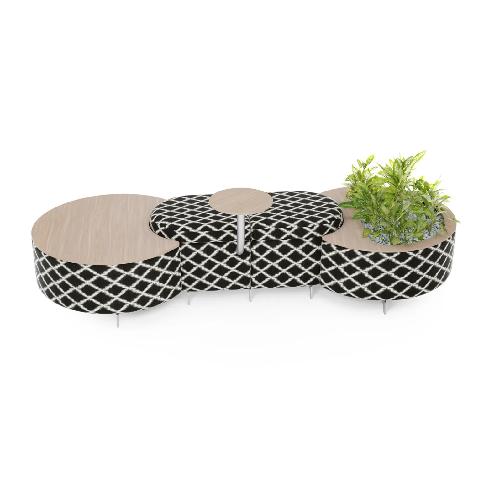 Ripple Modular Dog Bone with Planter