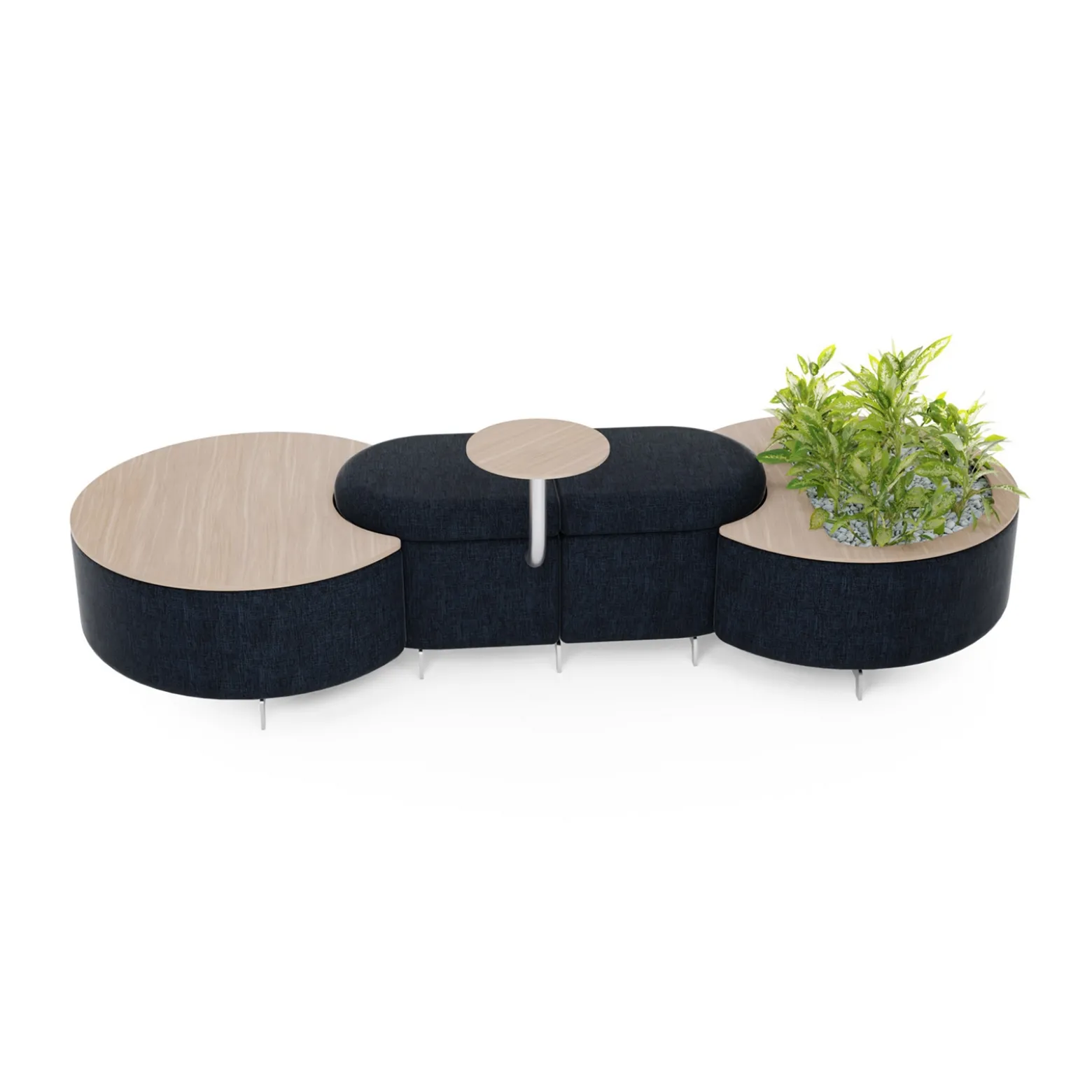 Ripple Modular Dog Bone with Planter
