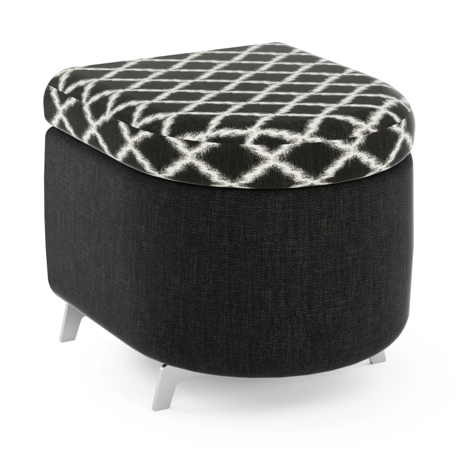 Ripple Modular End Piece with Upholstered Top