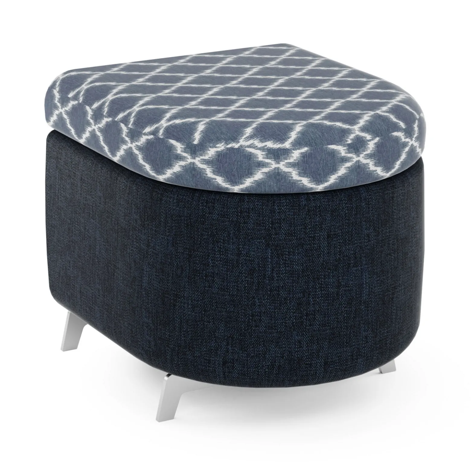 Ripple Modular End Piece with Upholstered Top