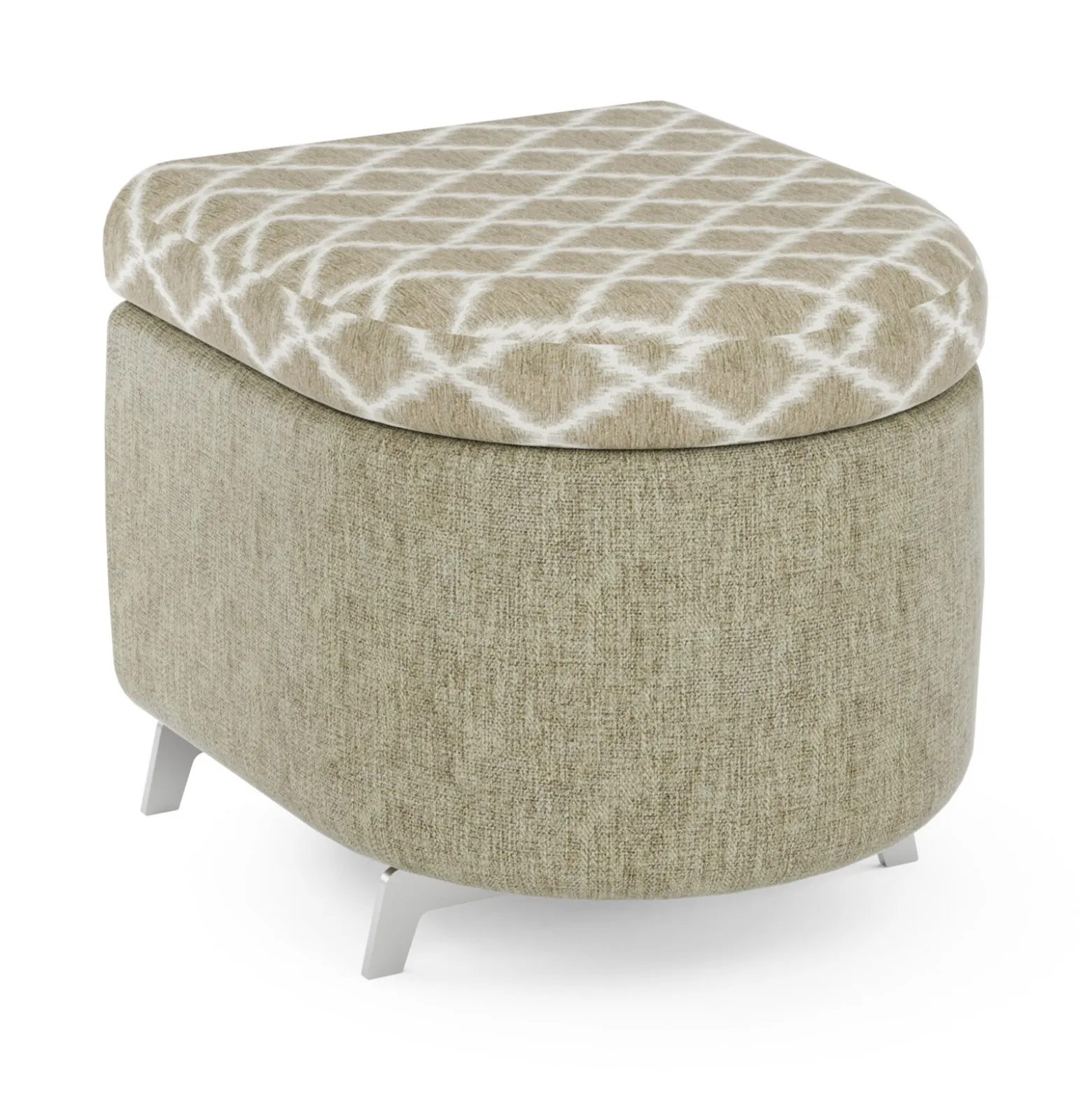 Ripple Modular End Piece with Upholstered Top