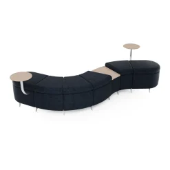 Ripple Modular Serpentine Bench with 3 Tables