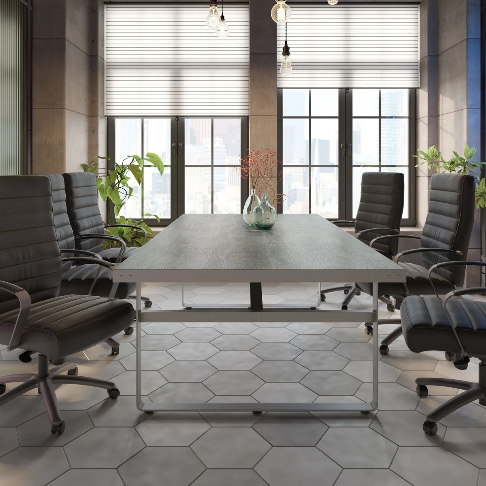 Rivet 8’ Conference Table – 95"Wx48"D