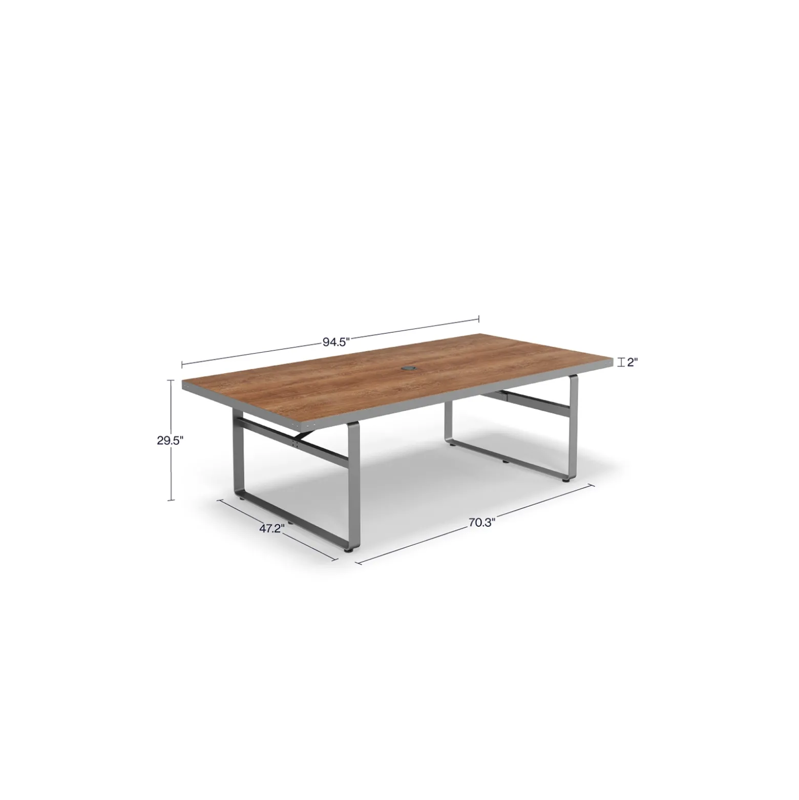 Rivet 8’ Conference Table – 95"Wx48"D