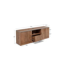 Rivet 71” Low Credenza – 71"Wx16"D