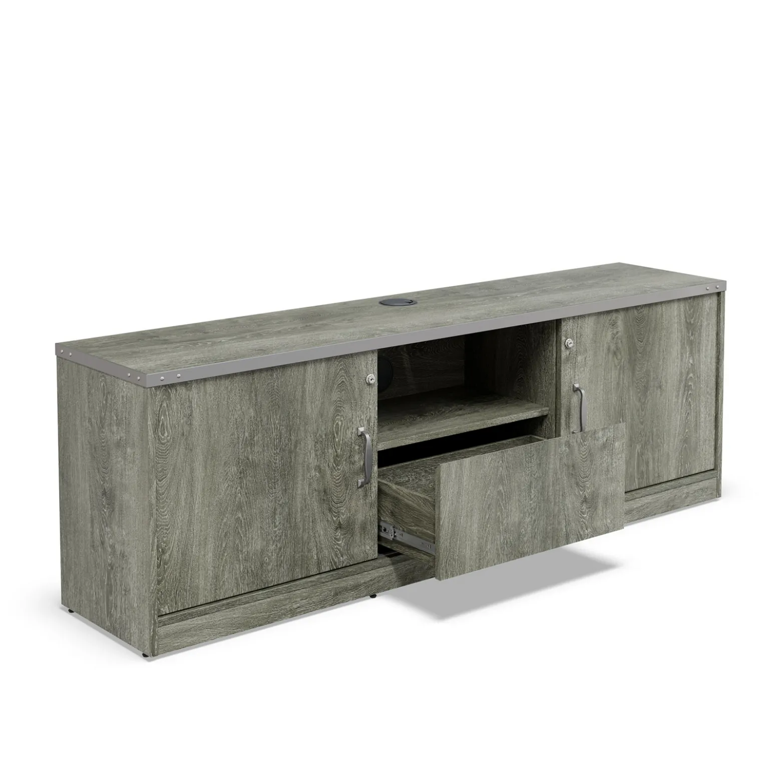 Rivet 71” Low Credenza – 71"Wx16"D