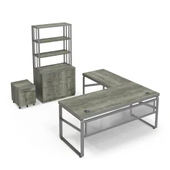 Rivet 71" L-Shaped Desk Office Set