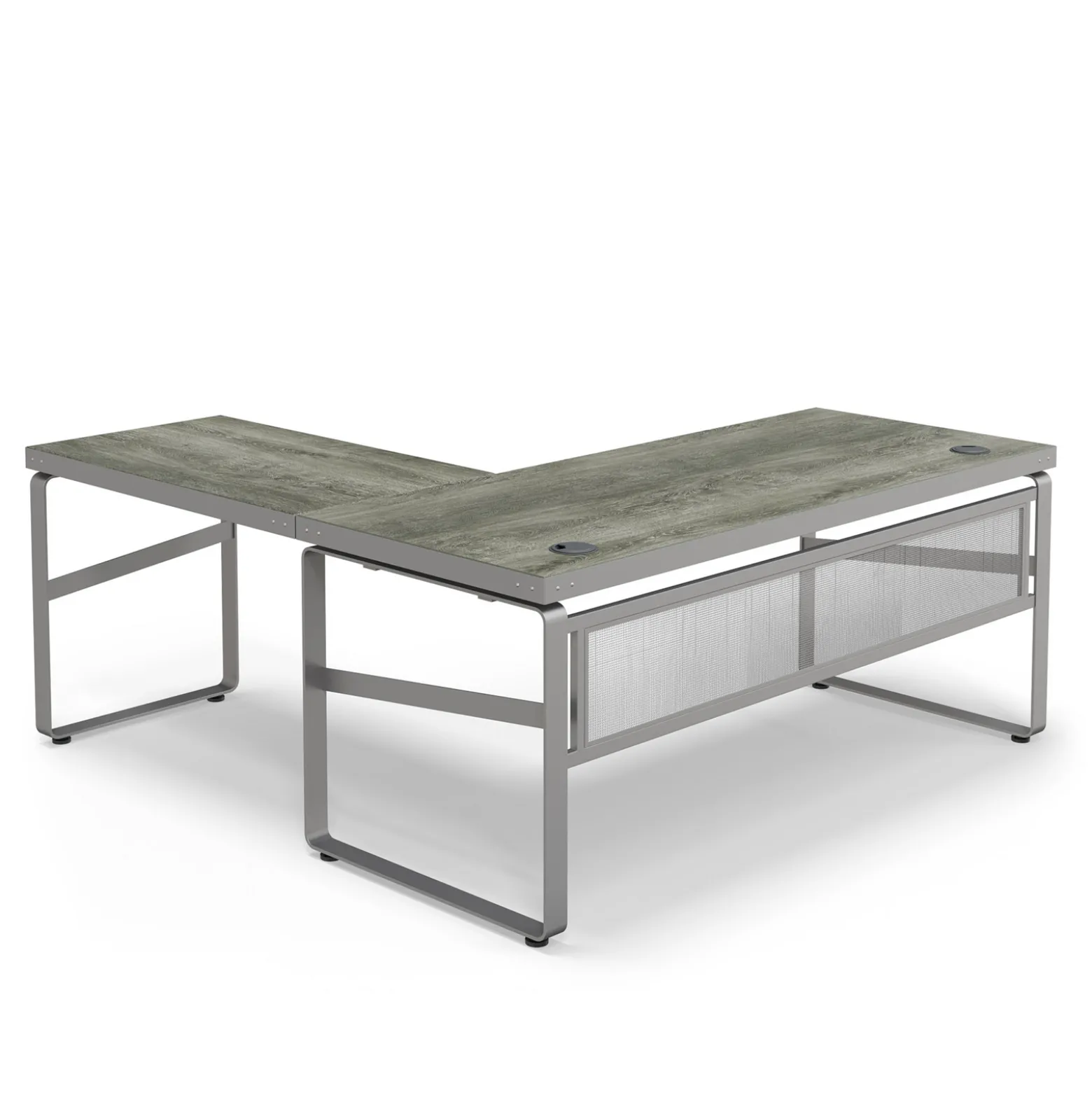 Rivet 71" L-Shaped Writing Desk – 71"Wx71"D