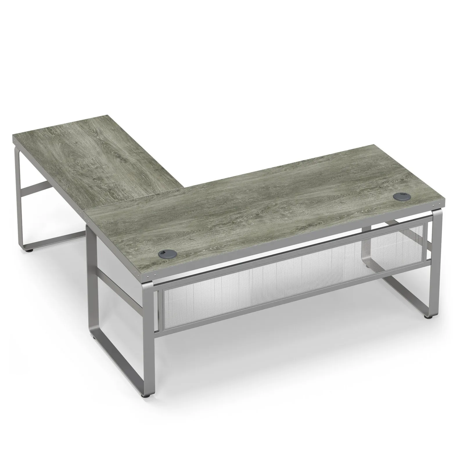 Rivet 71" L-Shaped Writing Desk – 71"Wx71"D