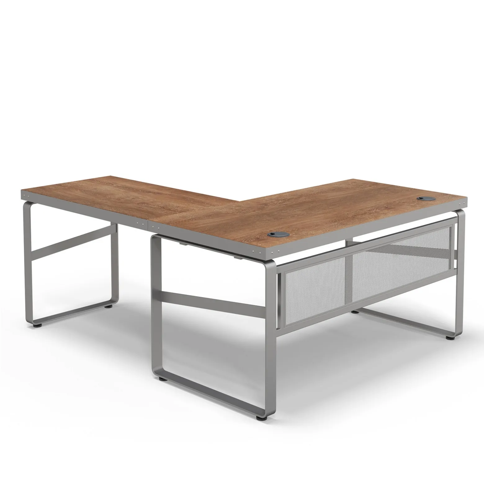 Rivet 59" L-Shaped Writing Desk – 59"Wx71"D