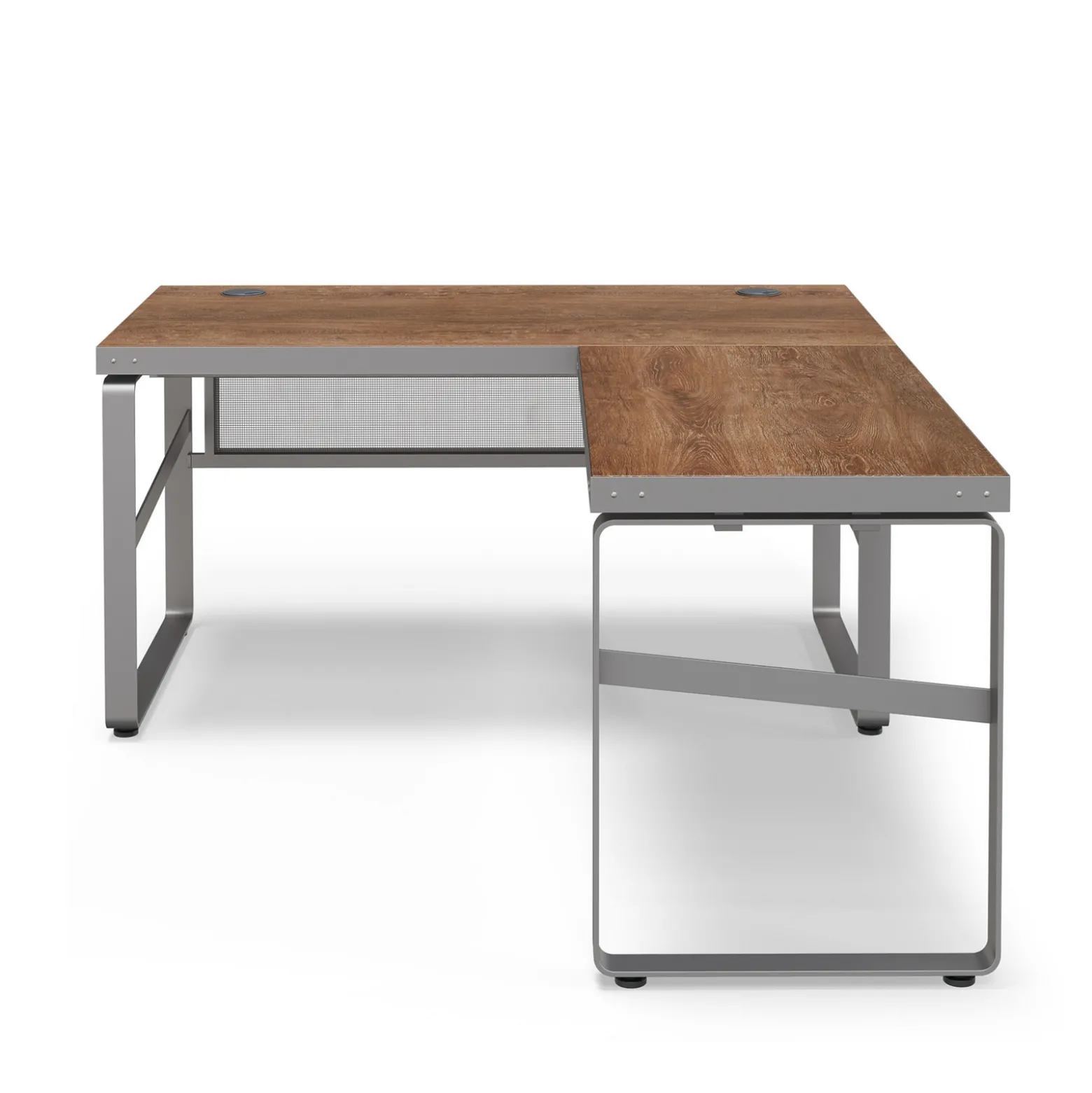 Rivet 59" L-Shaped Writing Desk – 59"Wx71"D