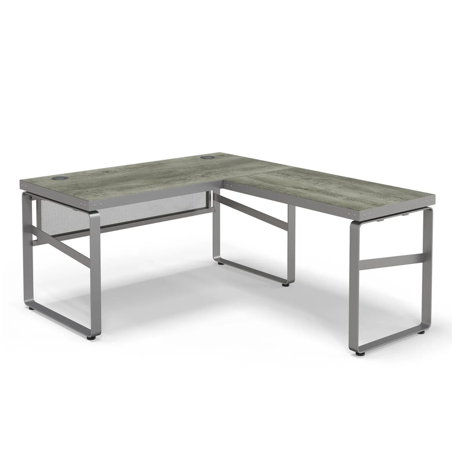 Rivet 59" L-Shaped Writing Desk – 59"Wx71"D