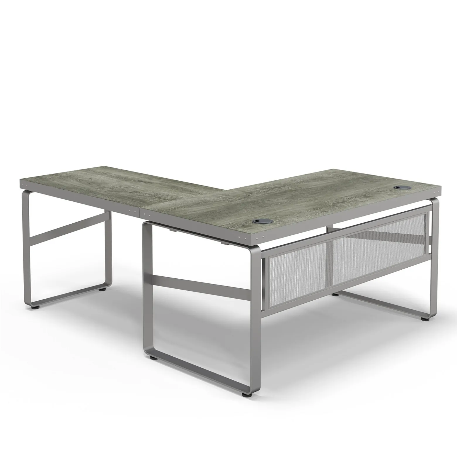 Rivet 59" L-Shaped Writing Desk – 59"Wx71"D