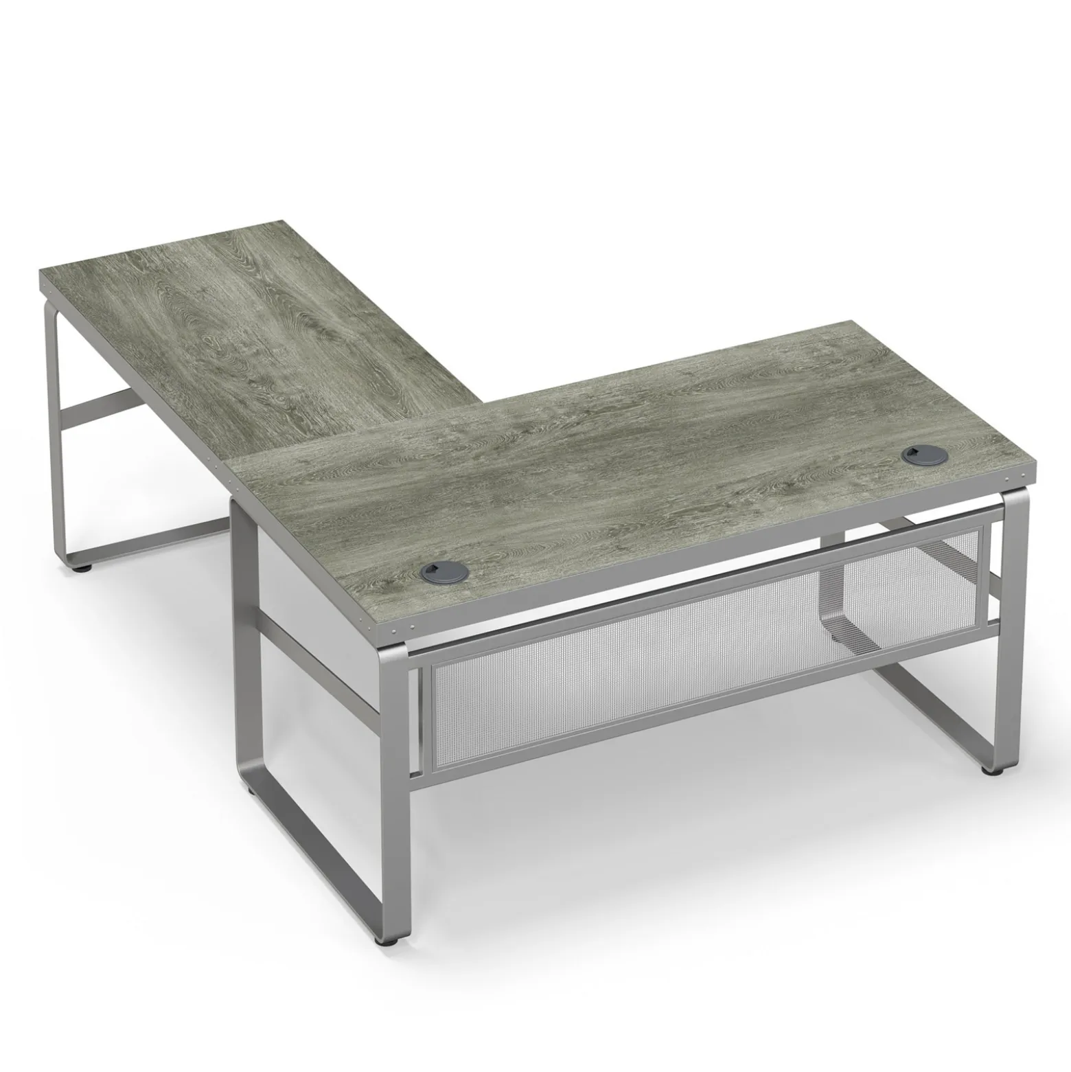 Rivet 59" L-Shaped Writing Desk – 59"Wx71"D