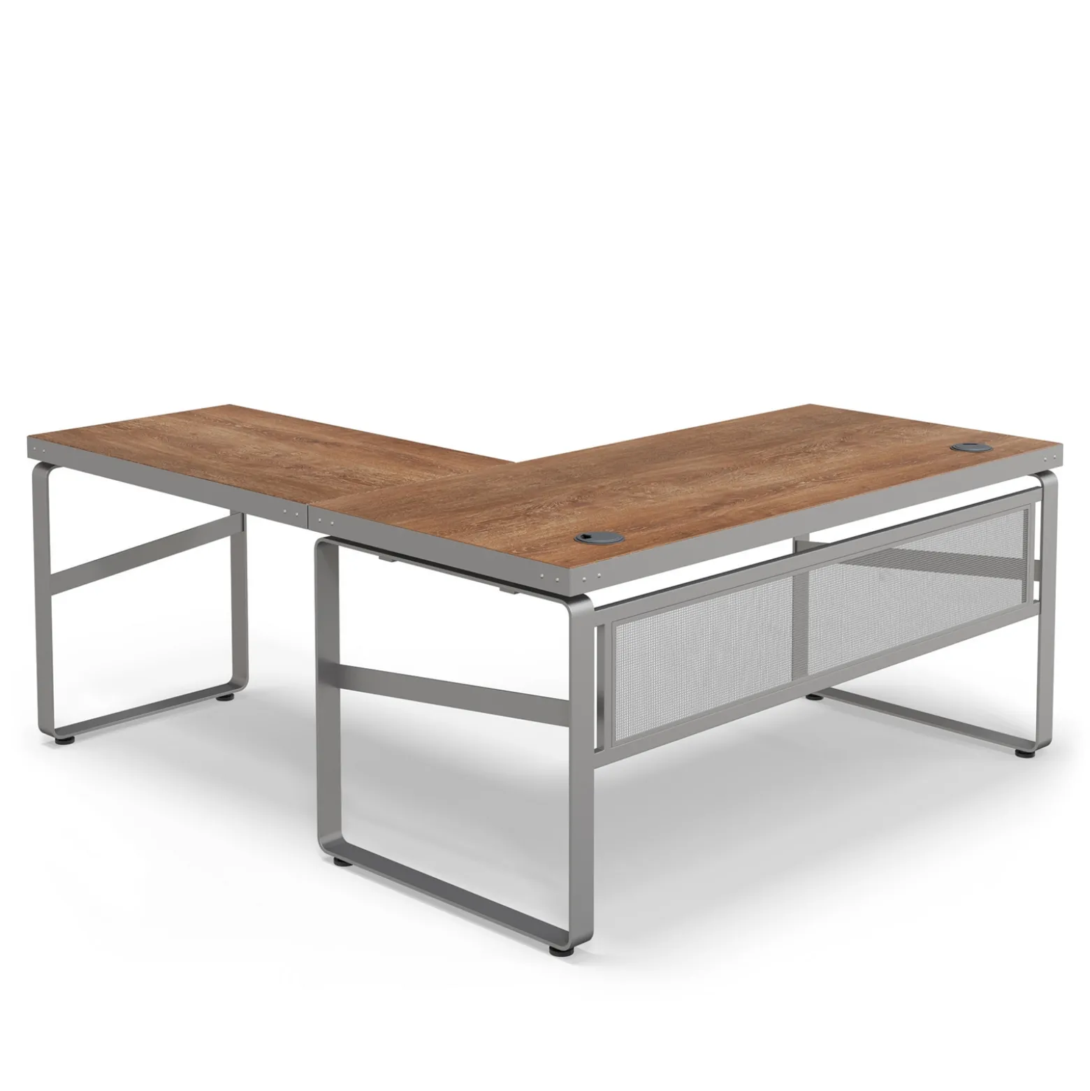 Rivet 65" L-Shaped Writing Desk – 65"Wx71D
