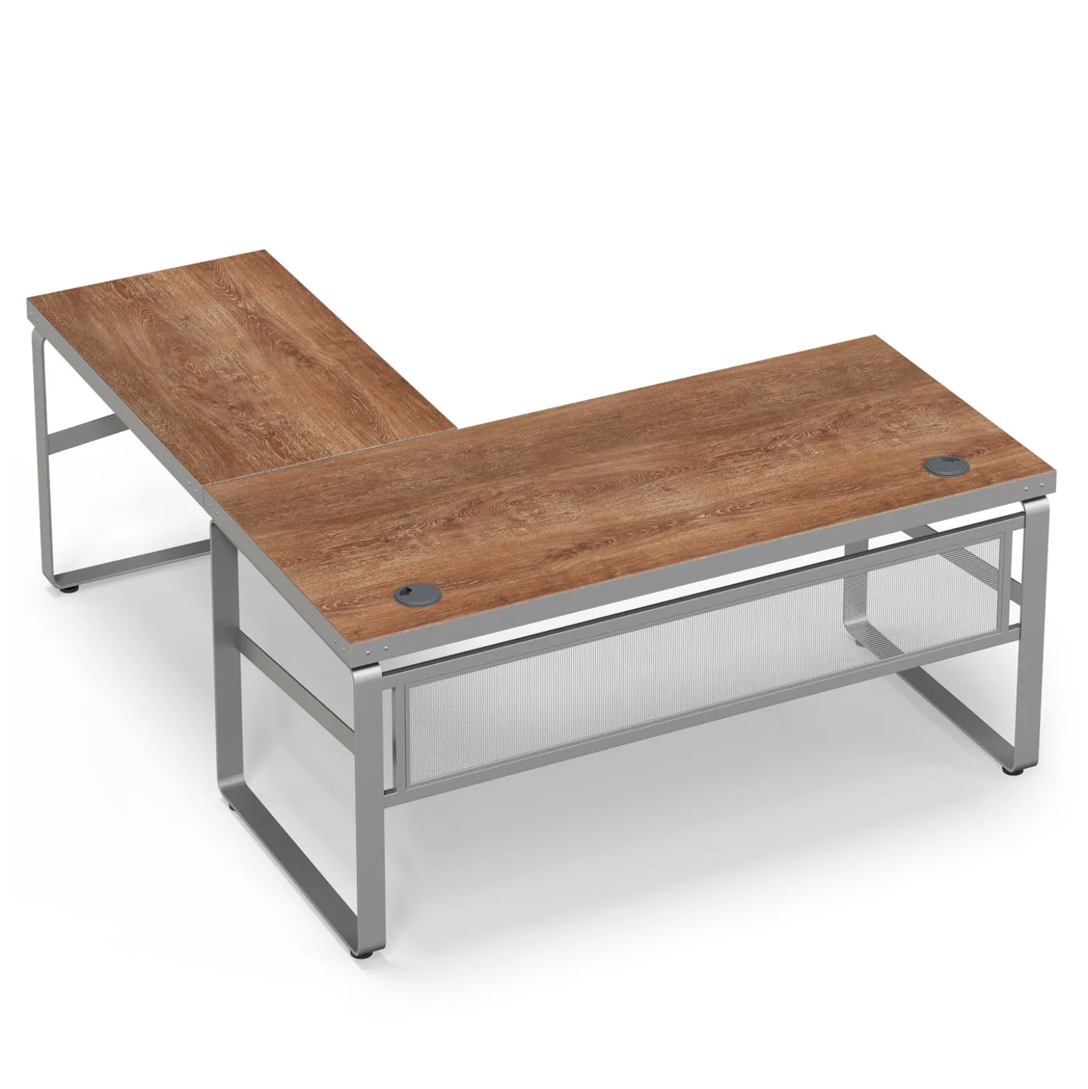 Rivet 65" L-Shaped Writing Desk – 65"Wx71D