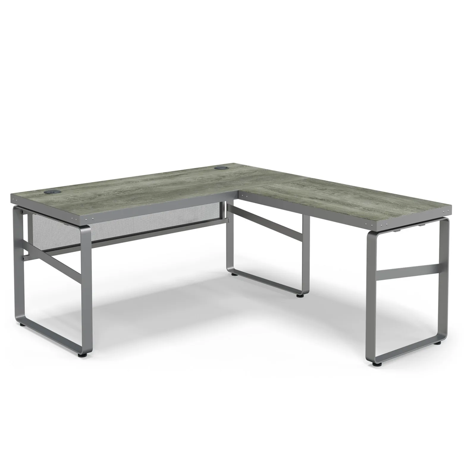 Rivet 65" L-Shaped Writing Desk – 65"Wx71D