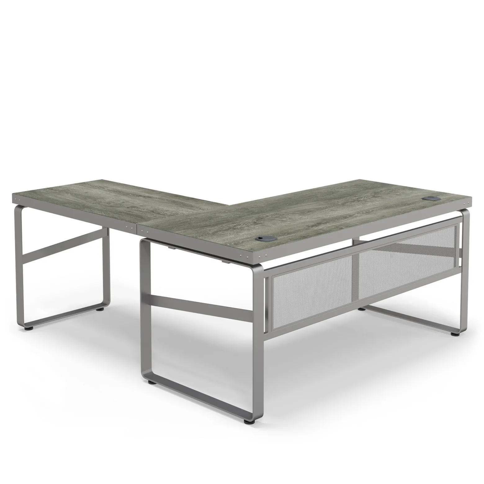 Rivet 65" L-Shaped Writing Desk – 65"Wx71D