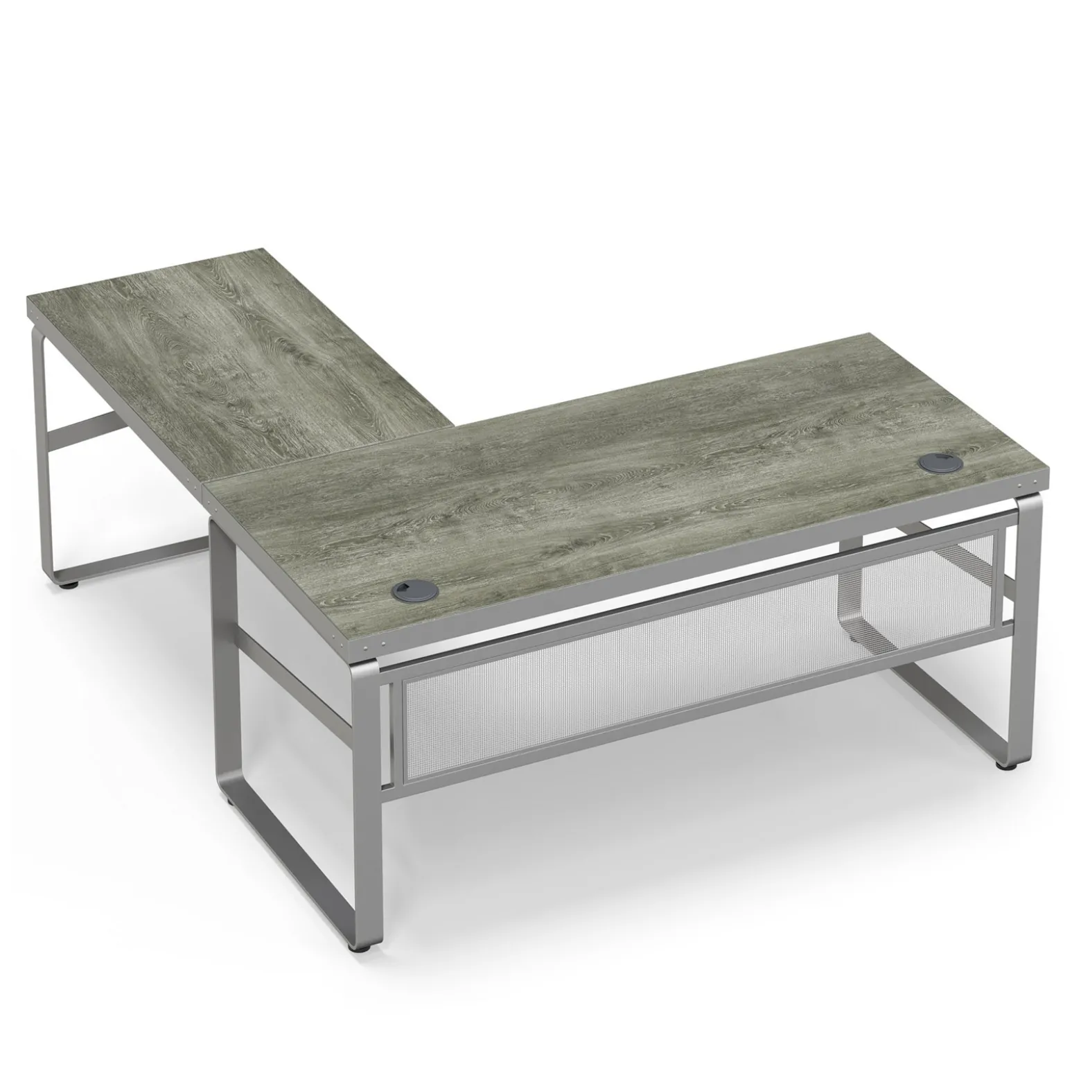 Rivet 65" L-Shaped Writing Desk – 65"Wx71D