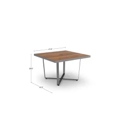 Rivet 47” Square Conference Table – 47"Wx47"D