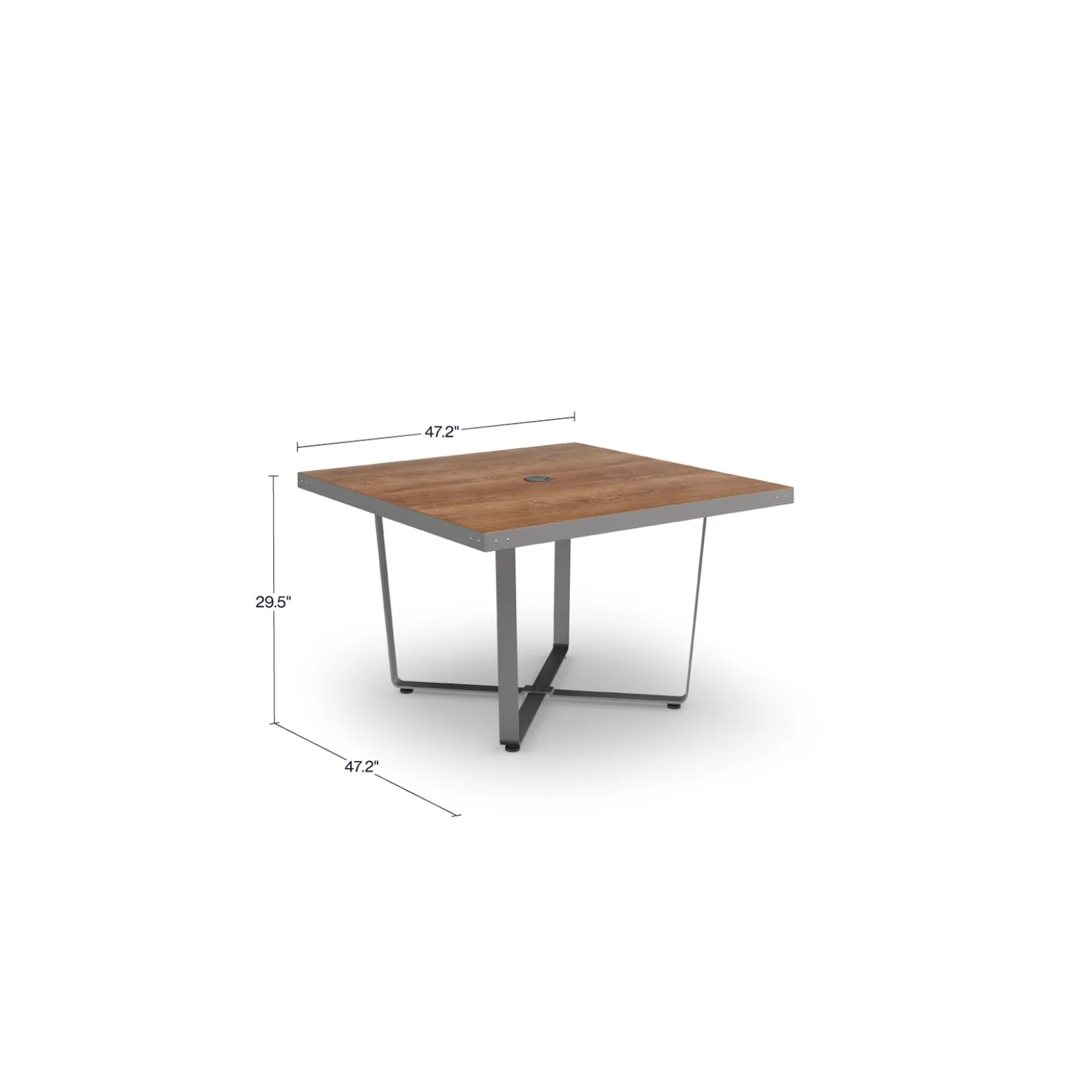 Rivet 47” Square Conference Table – 47"Wx47"D