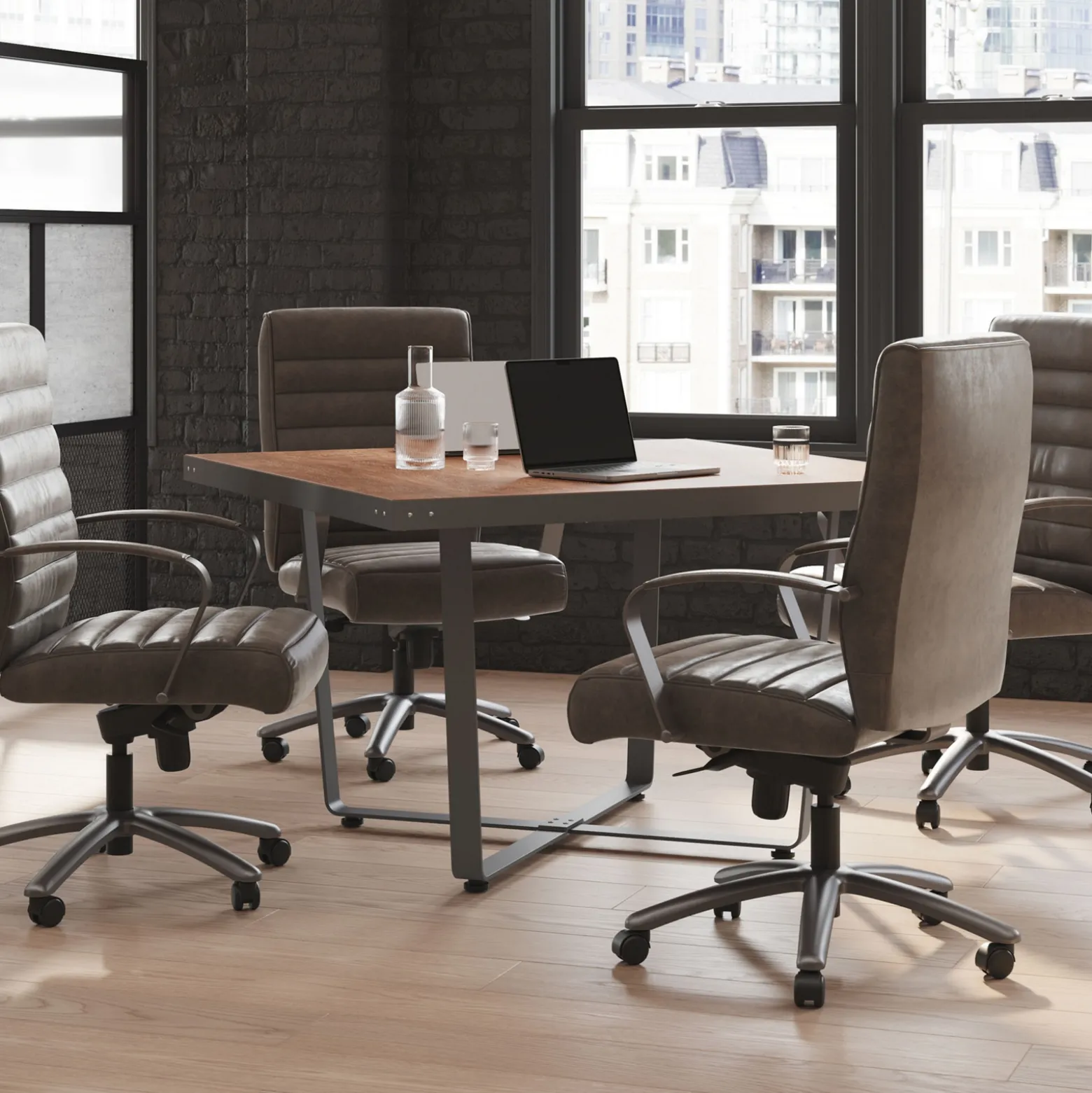 Rivet 47” Square Conference Table – 47"Wx47"D