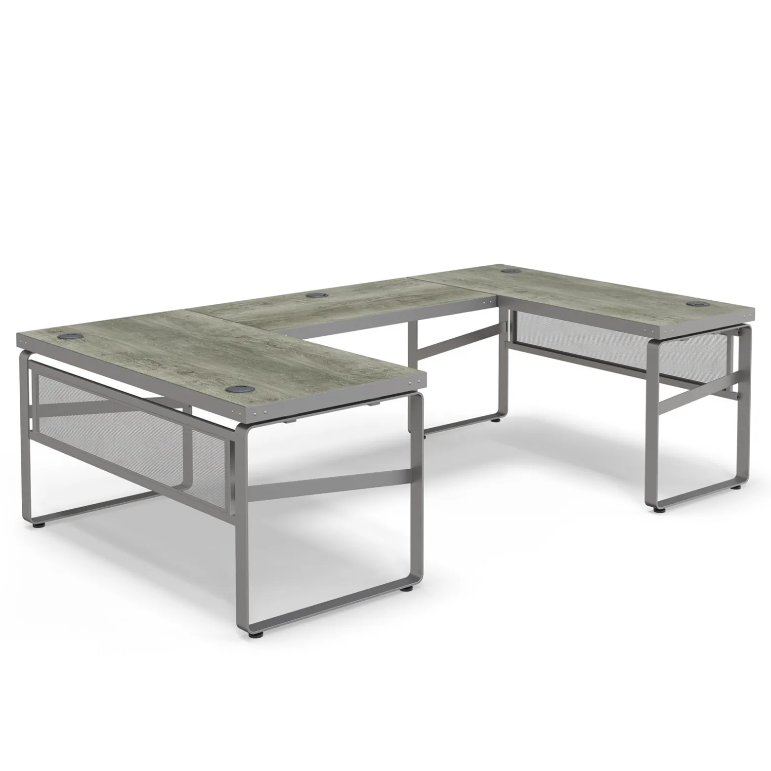 Rivet 59" U-Shaped Desk – 59"Wx101"D