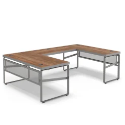 Rivet 65" U-Shaped Desk – 65"Wx101"D
