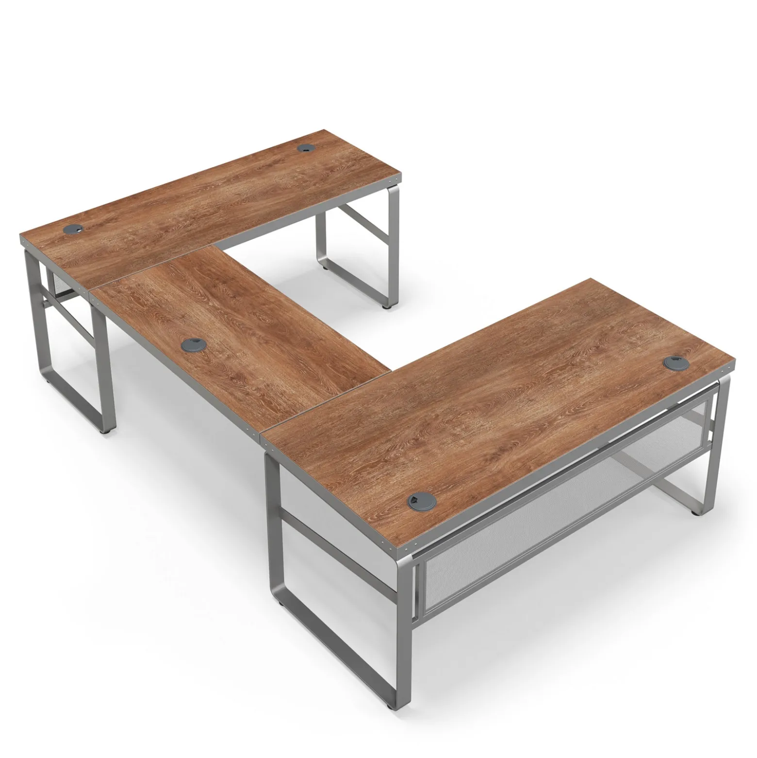 Rivet 65" U-Shaped Desk – 65"Wx101"D