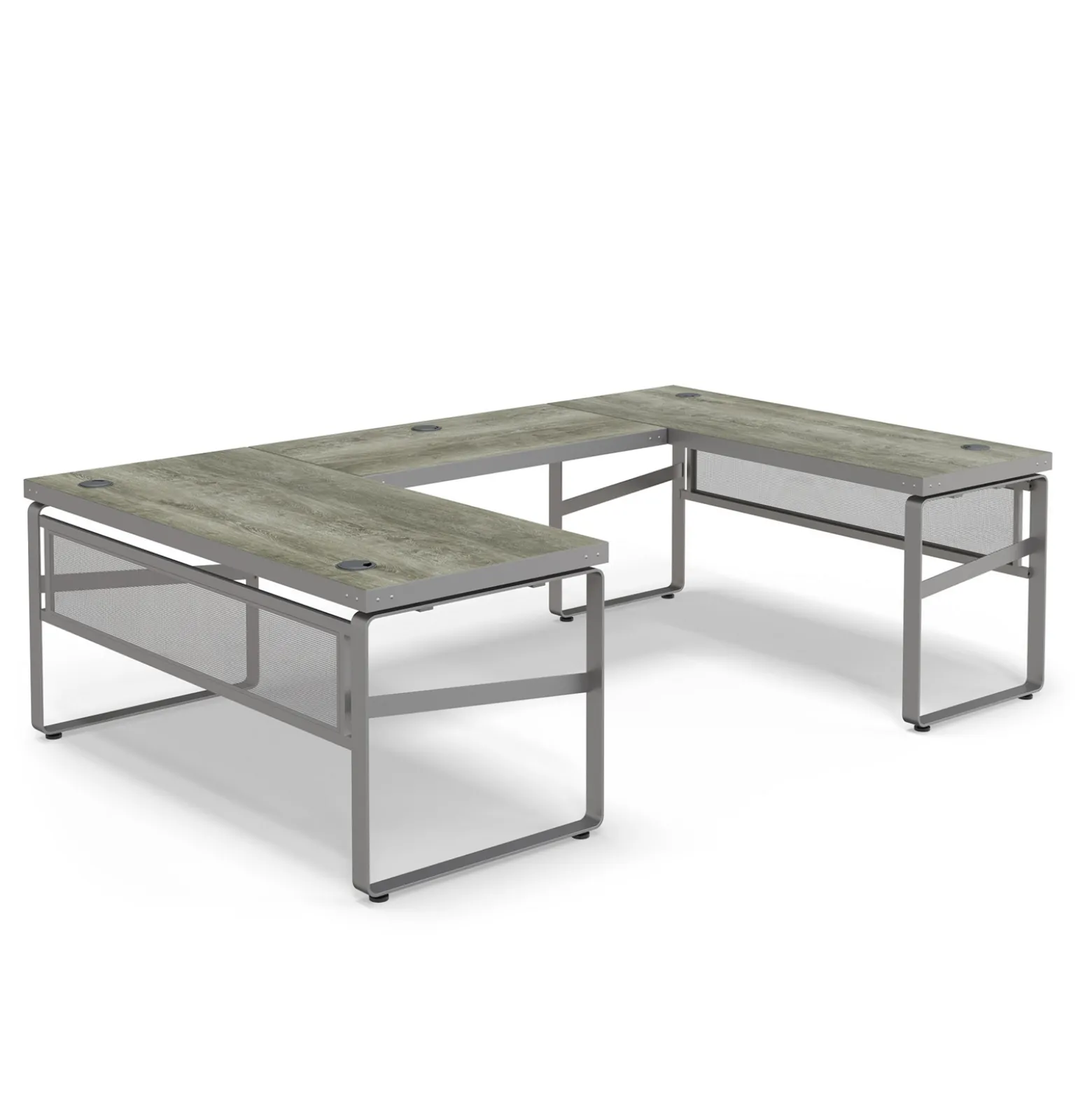 Rivet 65" U-Shaped Desk – 65"Wx101"D