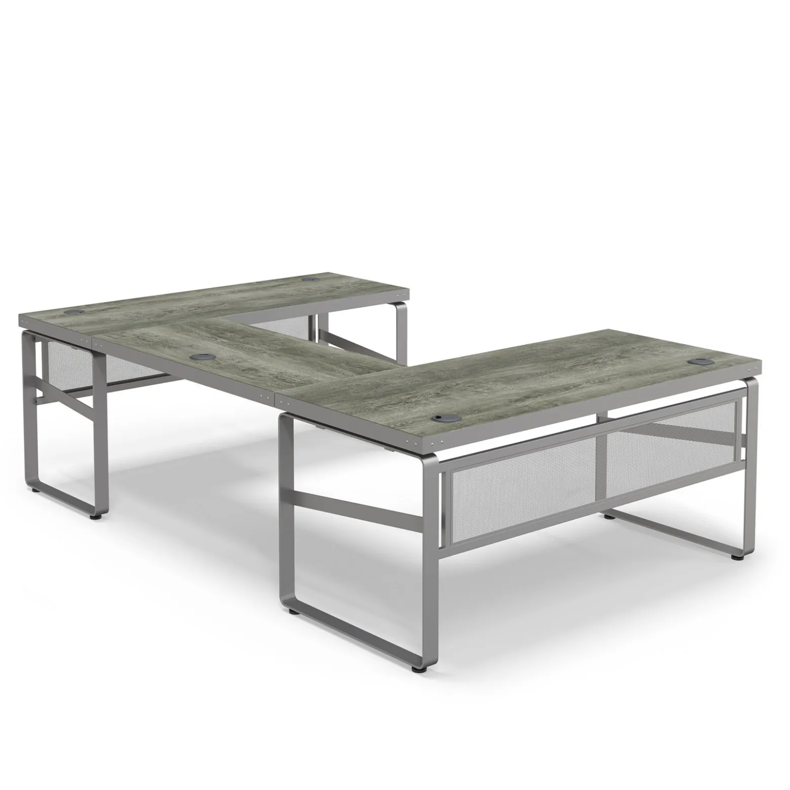 Rivet 65" U-Shaped Desk – 65"Wx101"D