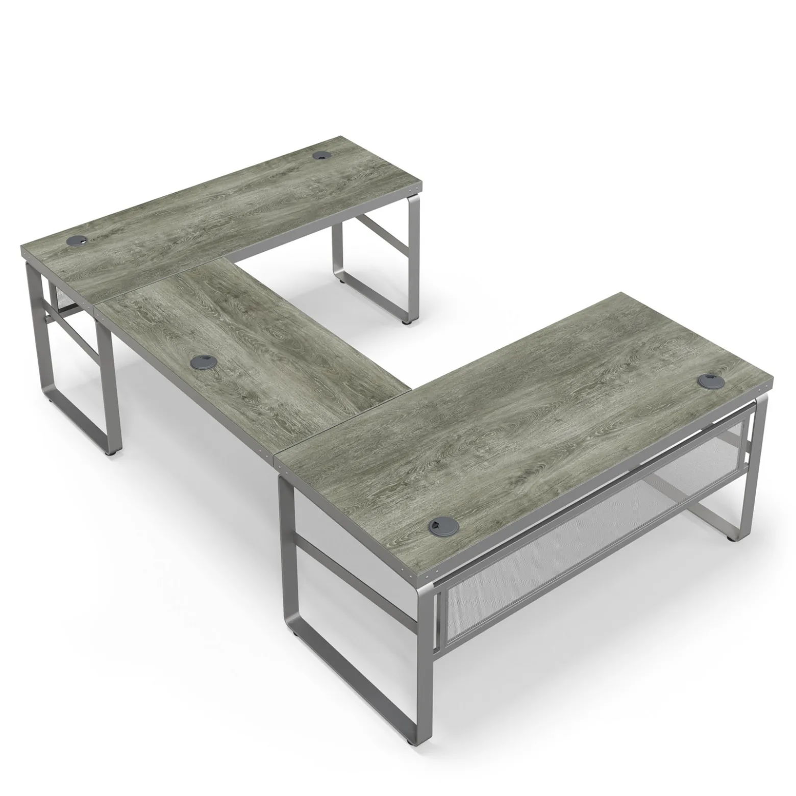 Rivet 65" U-Shaped Desk – 65"Wx101"D