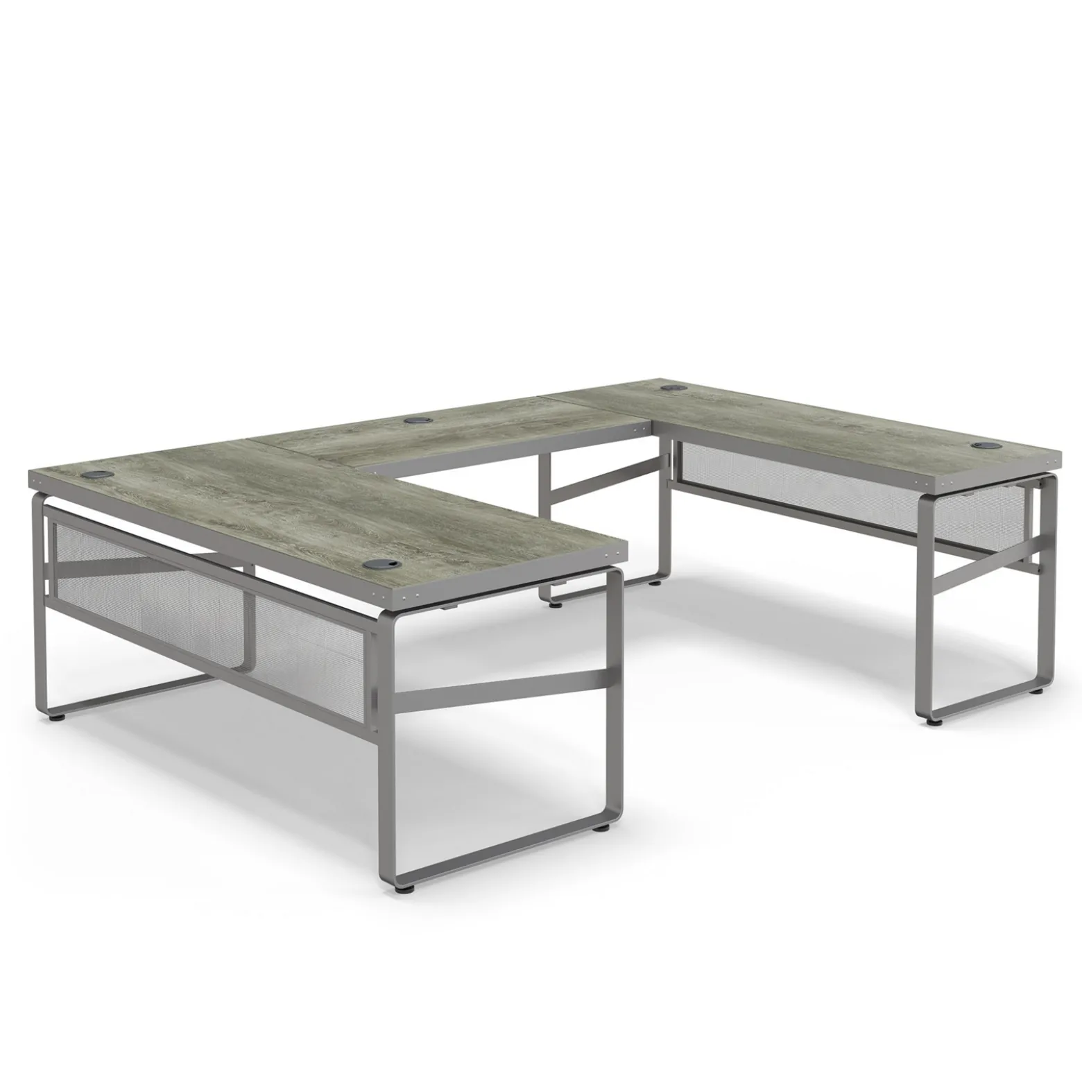 Rivet 71" U-Shaped Desk – 71"Wx101"D