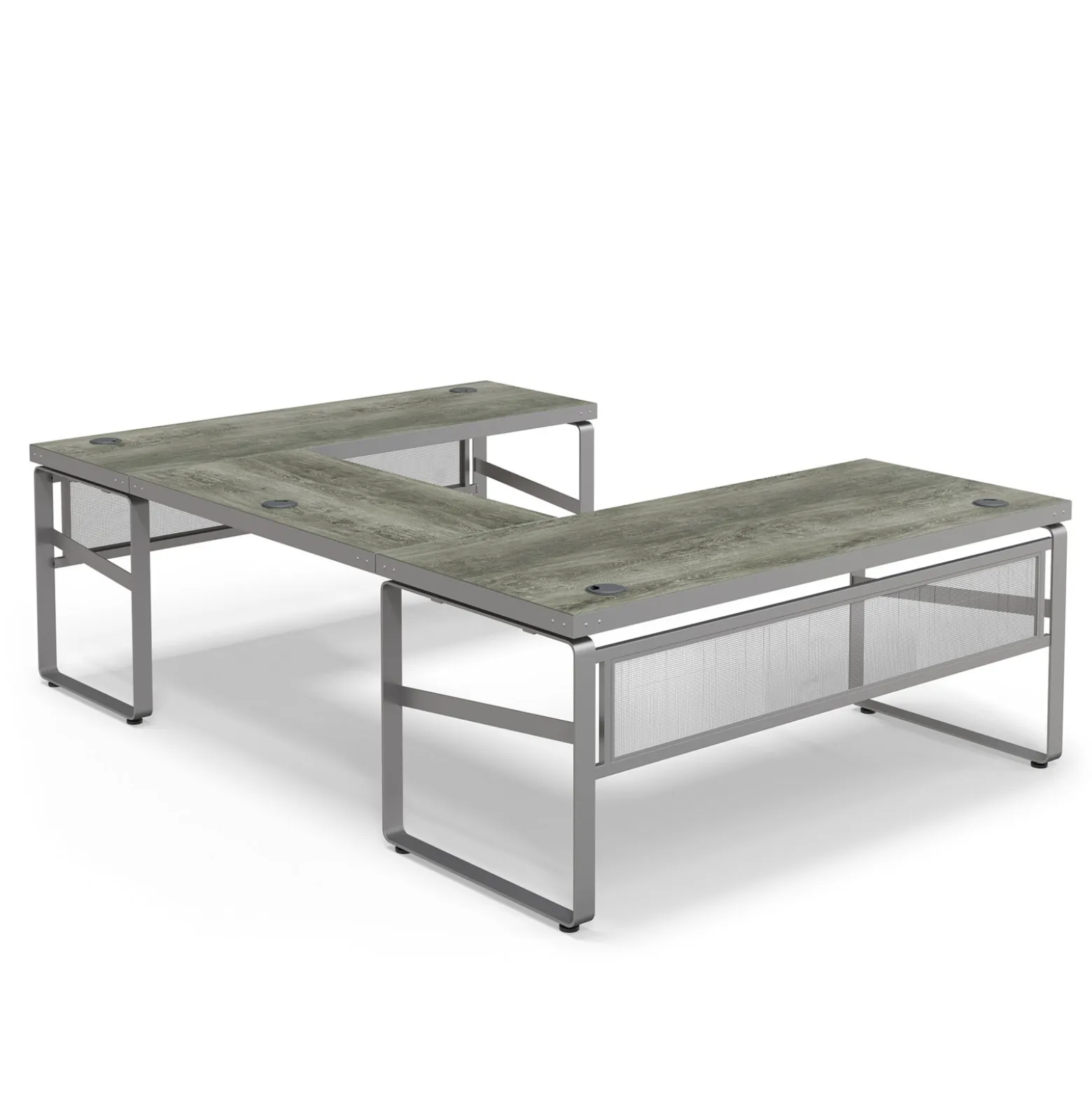 Rivet 71" U-Shaped Desk – 71"Wx101"D